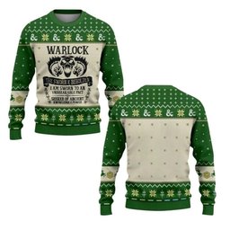 2026 Christmas DND Warlock The Sworn &amp; Beholden Ugly Sweater