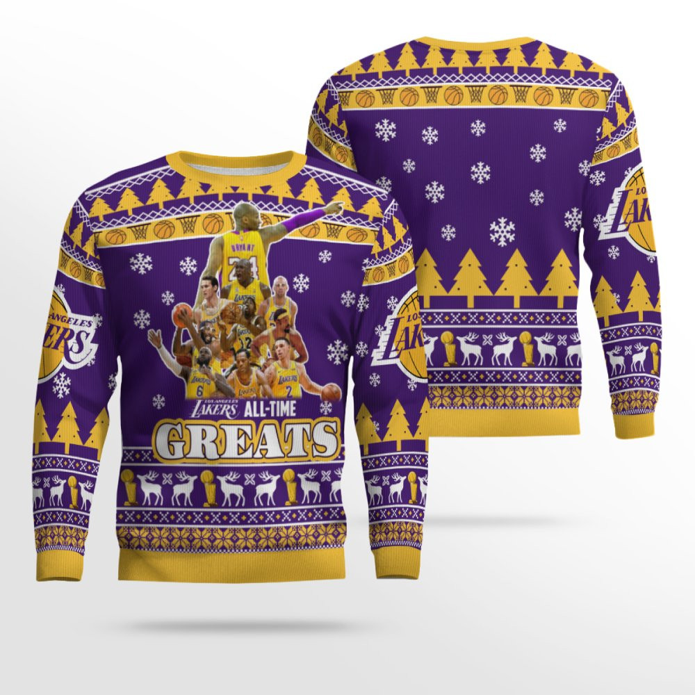 Lakers All Time Greats Ugly Christmas Sweater