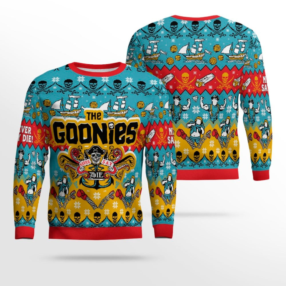 Goonies Never Say Xmas Ugly Christmas Sweater