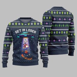 2026 Christmas Alien UFO Ugly Christmas Sweater
