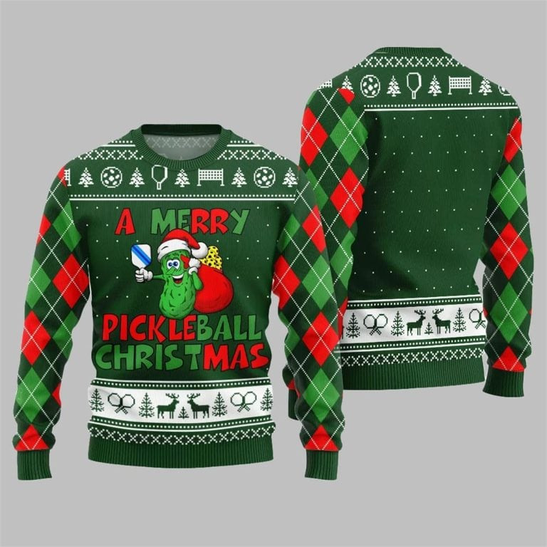 2026 Christmas A Merry Pickleball Christmas Ugly Sweater