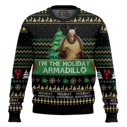 Friends I'm The Holiday Armadillo Ross Ugly Christmas Sweater