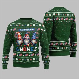 2026 Christmas American Gnomes Ugly Sweater