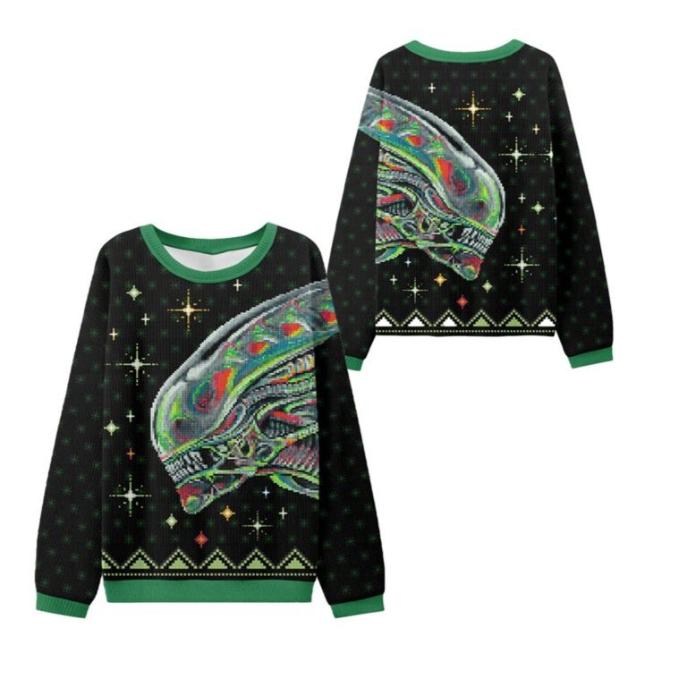 2026 Christmas Alien Xenomorph Ugly Sweater