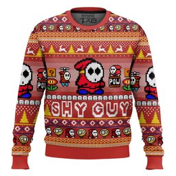 Shy Guy Mario Bros Ugly Christmas Sweater