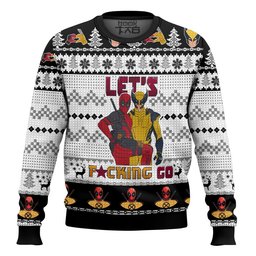 Let's Go Deadpool Wolverine Ugly Sweater