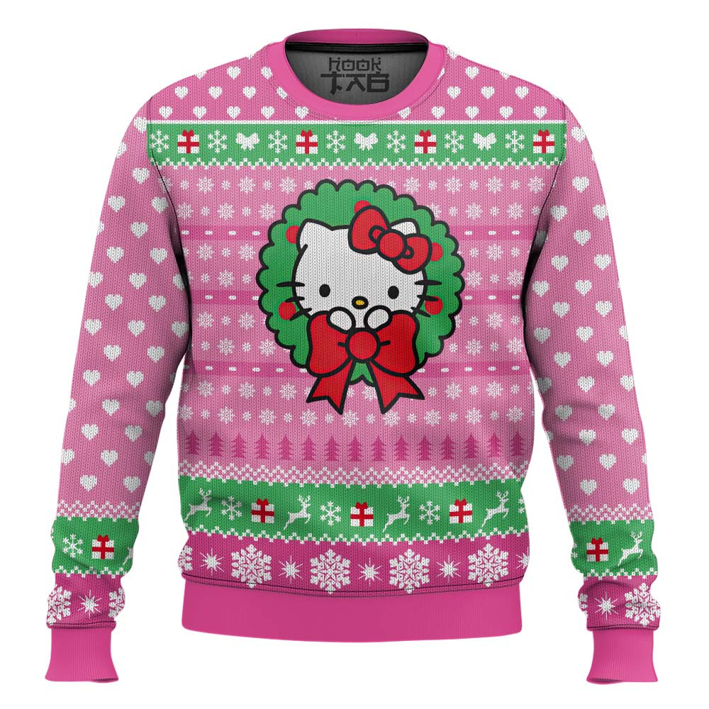 Cute Christmas Hello Kitty Ugly Christmas Sweater