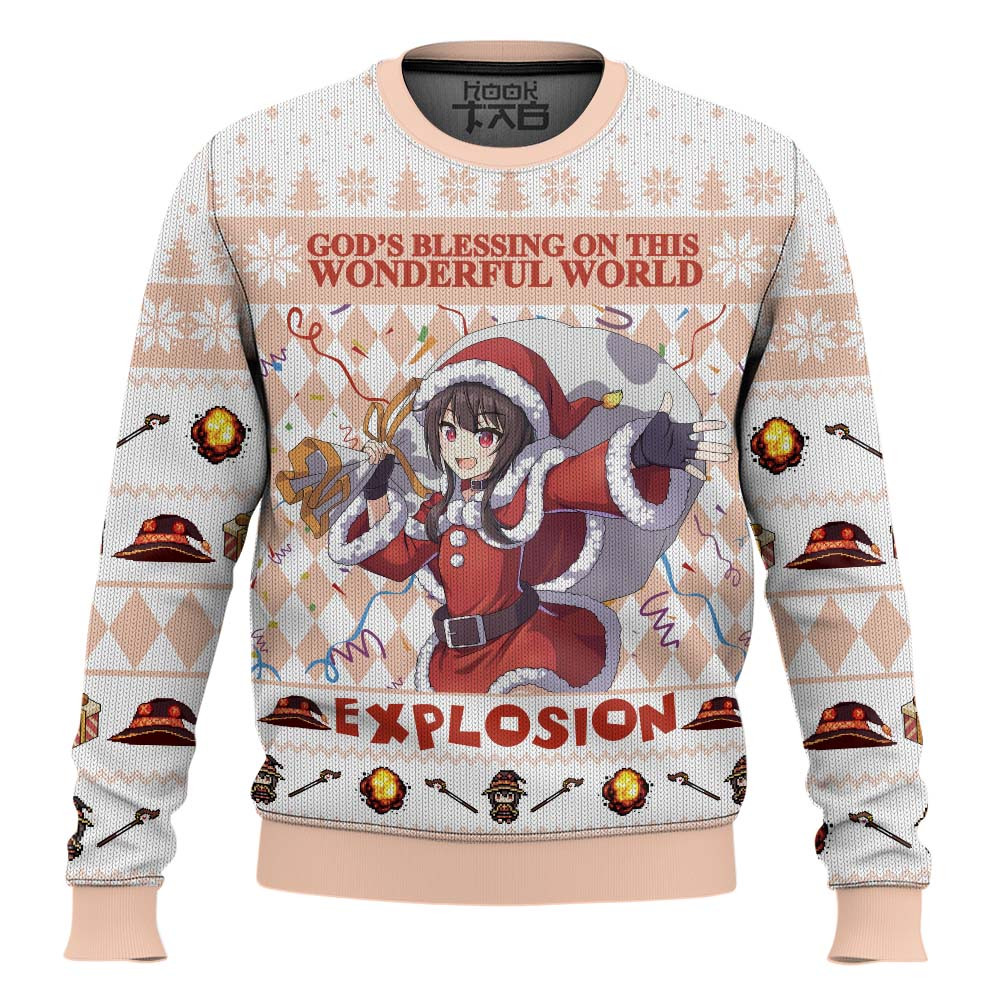 God's Blessing on this Wonderful World Explosion KonoSuba Ugly Christmas Sweater