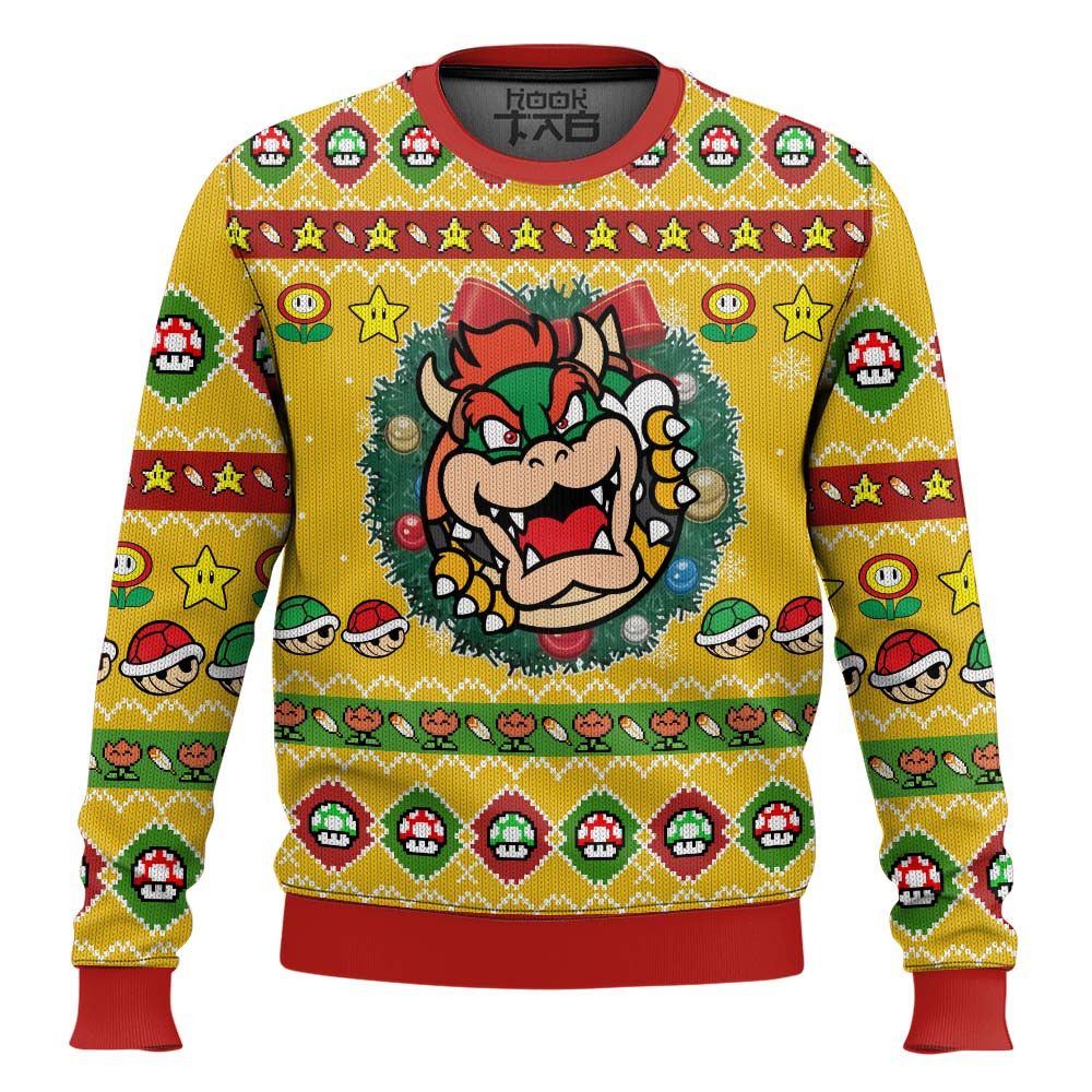 Bowser Mario Bros Ugly Christmas Sweater