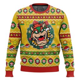 Bowser Mario Bros Ugly Christmas Sweater