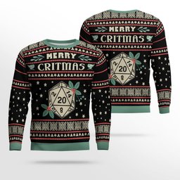 Merry Critmas Dungeons &amp; Dragons Ugly Sweater