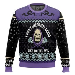 3D Skeletor He Man I Like To Feel Evil Christmas Ugly Sweater