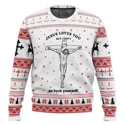 Ugly Jesus Christmas Sweater Jumper