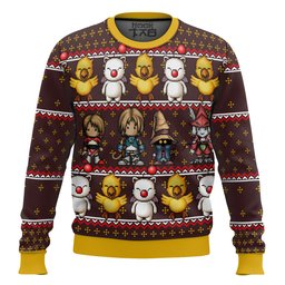 Final Fantasy Classic 8bit Ugly Christmas Sweater