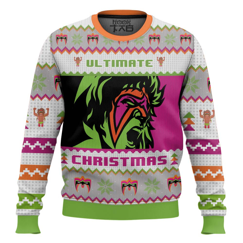 Ultimate Warrior Christmas Pro Wrestling Ugly Christmas Sweater