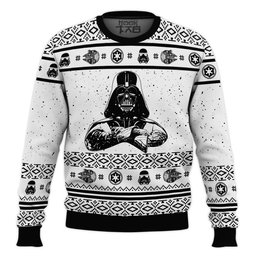 Star Wars Darth Vader White Pattern Xmas Gifts Ugly Christmas Sweater
