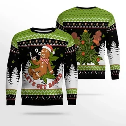 Let's Get Baked 420 Marijuana Christmas Ugly Sweater