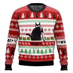 What Black Cat Ugly Christmas Sweater