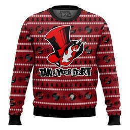 Persona 5 Take Your Heart Ugly Christmas Sweater