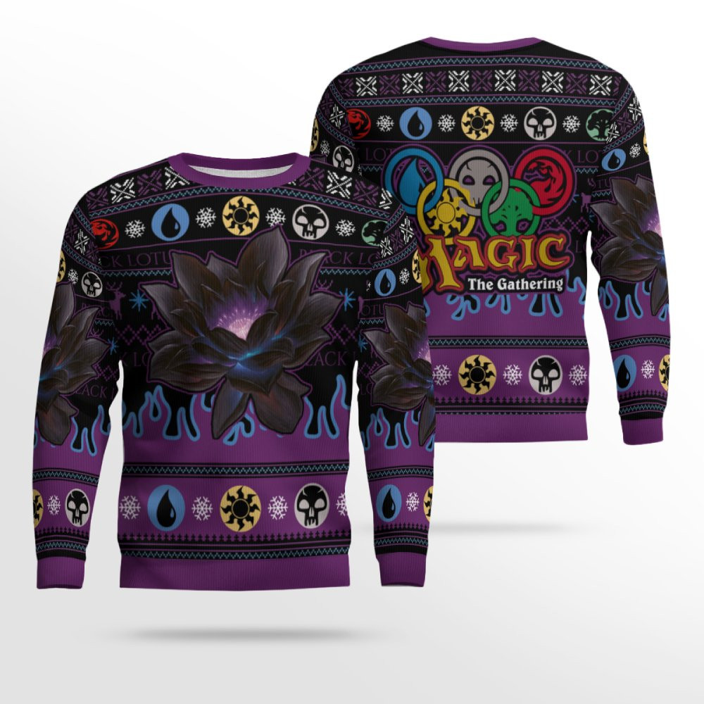 Black Lotus Magic the Gathering Ugly Christmas Sweater