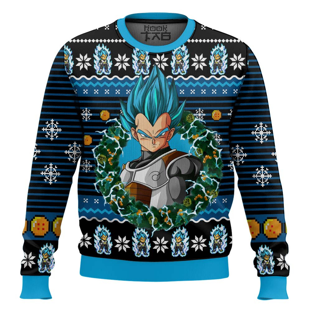 Super Saiyan Blue Vegeta Ugly Christmas Sweater