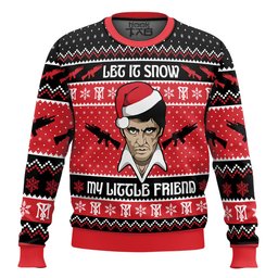 Let It Snow Scarface Ugly Christmas Sweater