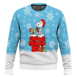 Snowy Christmas Snoopy Ugly Christmas Sweater