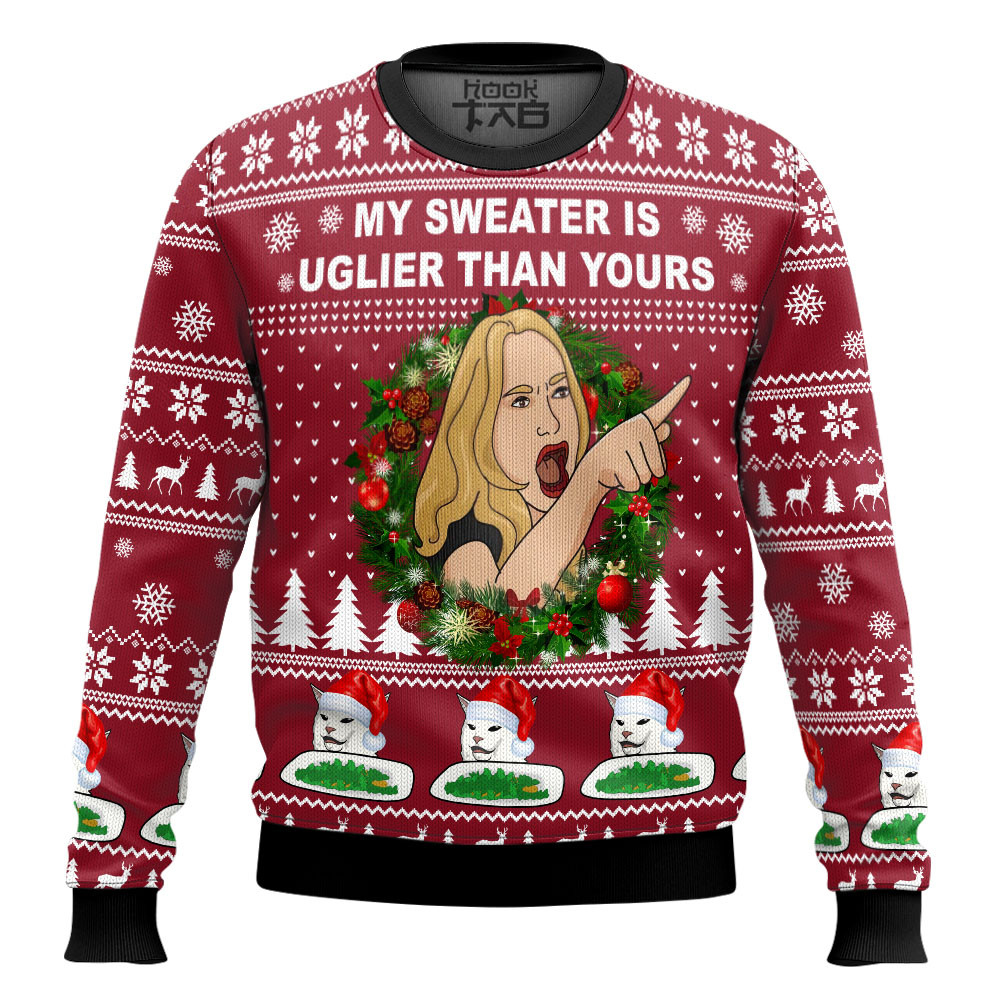 Cat Woman Meme Ugly Christmas