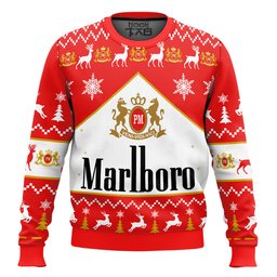 Marlboro Menthol Black Cigarettes Ugly Christmas Sweater