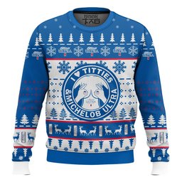 I Love Titties And Michelob Ultra Ugly Christmas Sweater