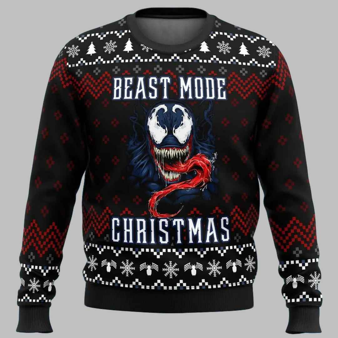 Venom Beast Mode Christmas Ugly Christmas Sweater