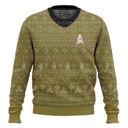 3D S.T The Original Series 1966 1969 Yellow Ugly Christmas Ugly Sweater