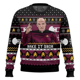 Captain Picard ST Ugly Christmas Sweater