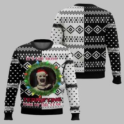 Christmas Terrifier Santa Hat Ugly Christmas Sweater