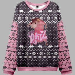 Pink Ratz Y2K Christmas Knit Ugly Christmas Sweater