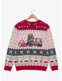 Pixar Cars Lightning McQueen &amp; Mater Holiday Ugly Christmas Sweater