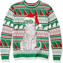 Cat Santa Christmas Ugly Sweater