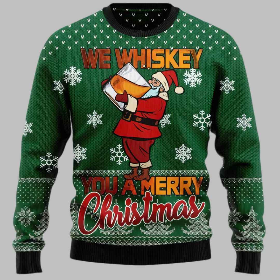 We Whiskey You A Merry Ugly Christmas Sweater