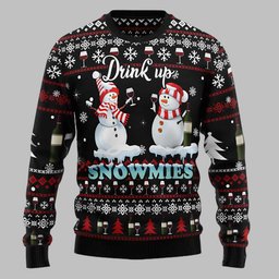 Wine Snowmies Ugly Christmas Sweater
