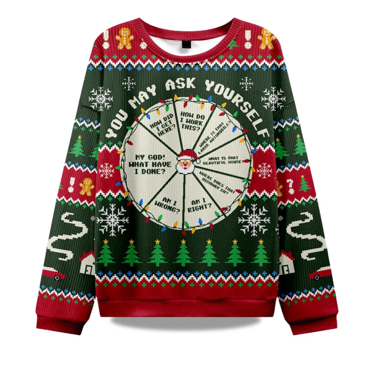 2026 You May Ask Yourself Ugly Christmas Sweater