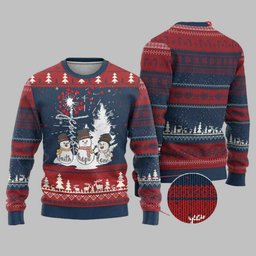 Snowman Faith Hope Love Ugly Christmas Sweater