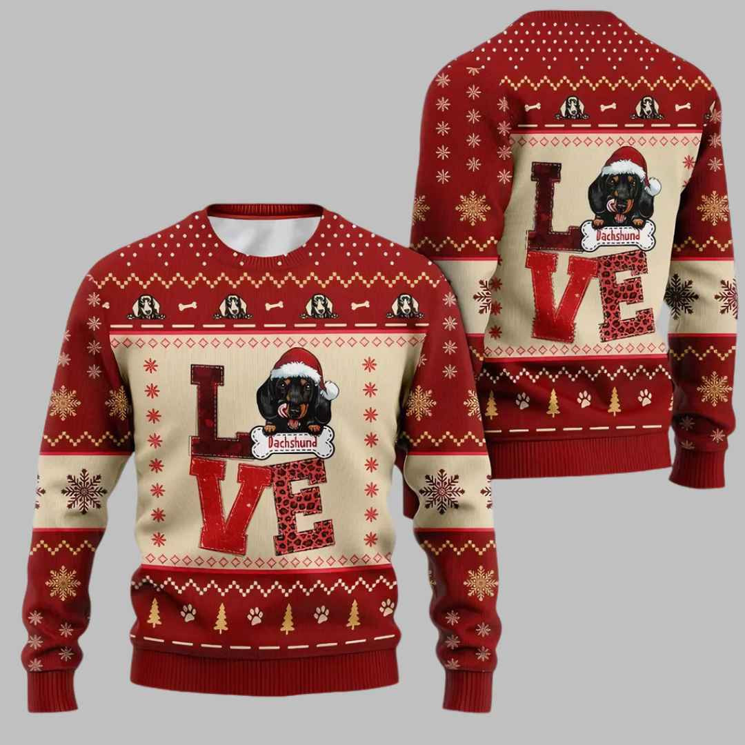 Christmas Dachshund Dog Ugly Christmas Sweater