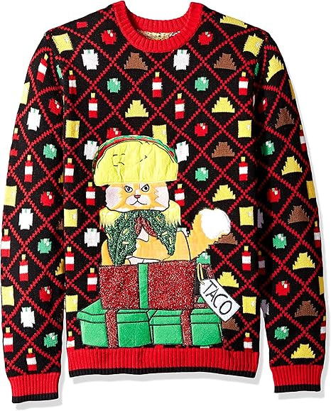 Taco Cat Christmas Ugly Sweater