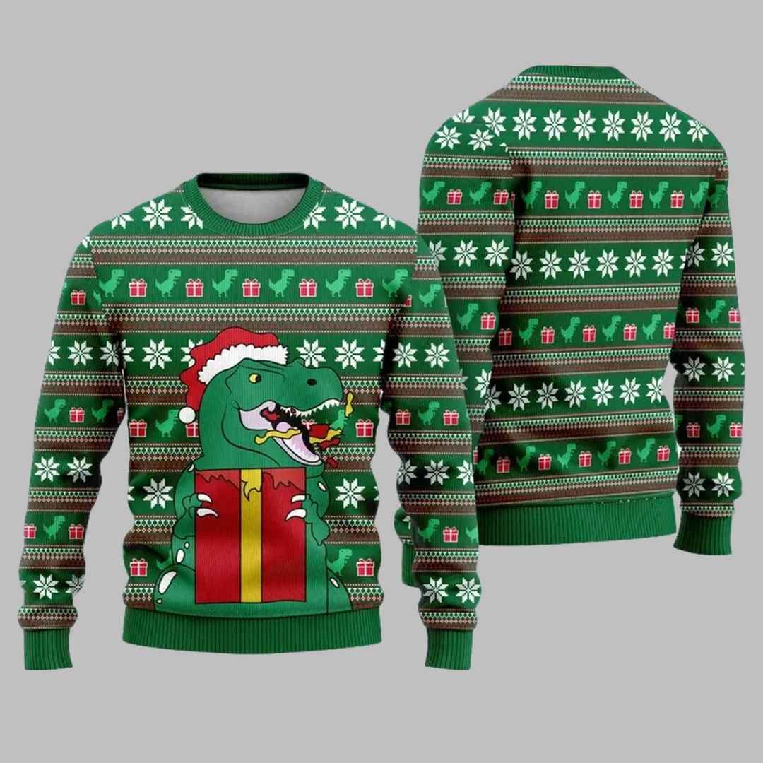 Christmas Dinosaur Ugly Christmas Sweater
