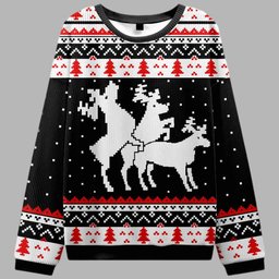 Fuck Elk Ugly Christmas Sweater