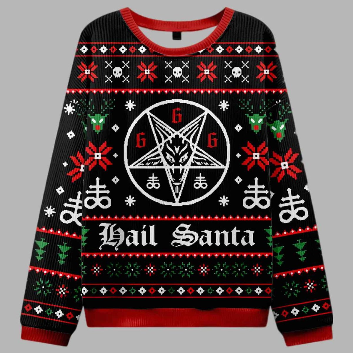 Hail Santa Ugly Sweater Christmas