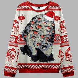 Thousand Eyes Gaze Ugly Christmas Sweater