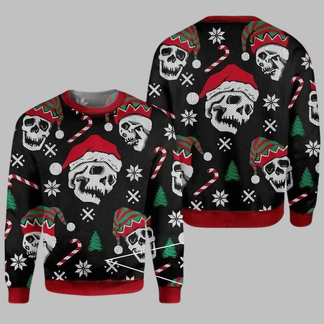Christmas Skull Santa Ugly Christmas Sweater