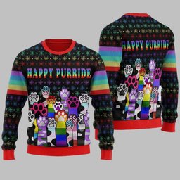 Happy Purride LGBT Ugly Christmas Sweater