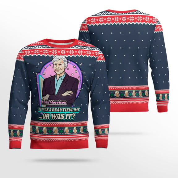 Keith Morrison It Was A Beautiful Day Or Was It Keith Morrison Keith Morrison Pastel Ugly Christmas Sweater